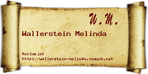 Wallerstein Melinda névjegykártya
